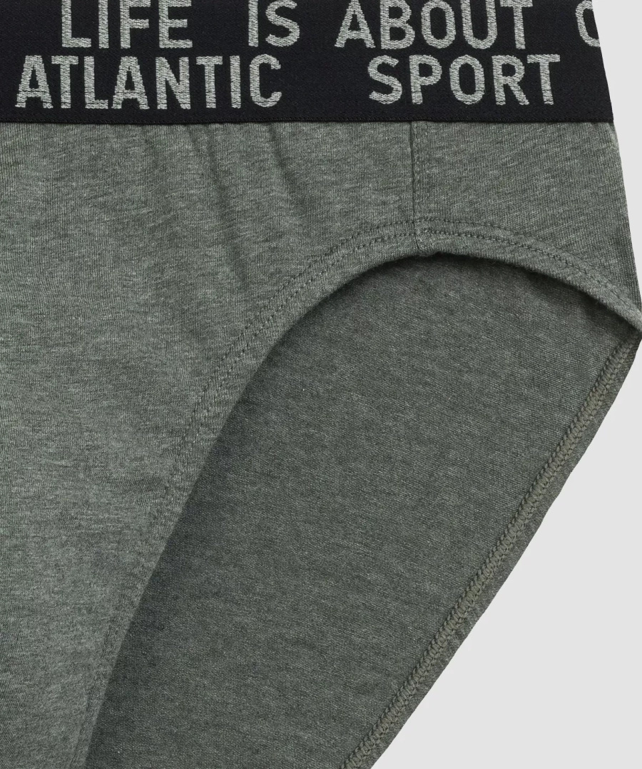 Sportowe slipy męskie 3-pak z elastyczną gumą Atlantic – komfort na co dzień