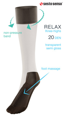 Bezuciskowe podkolanówki damskie 20 DEN Relax Sesto Senso – komfort na co dzień