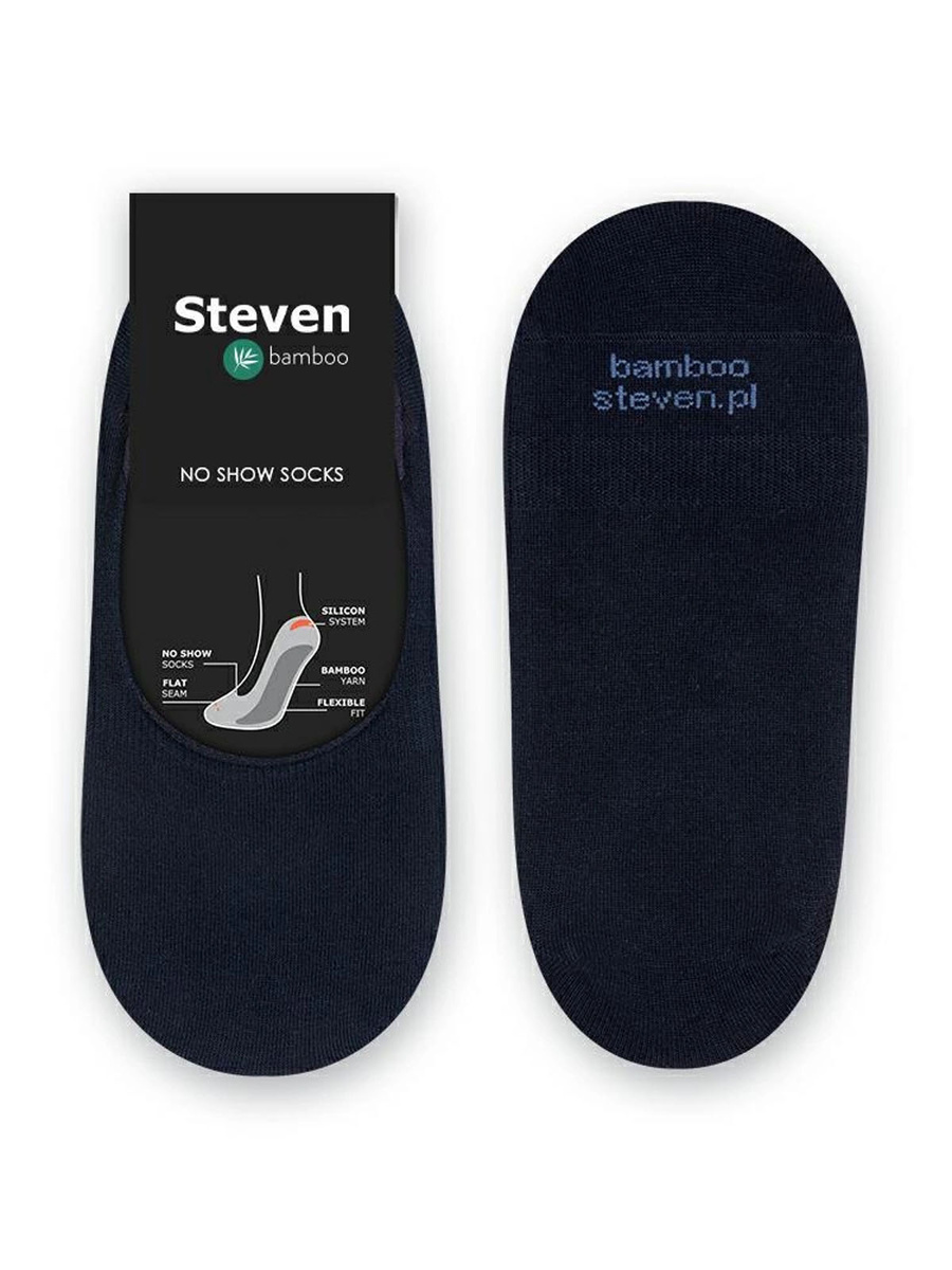 Bambusowe Granatowe Stopki Męskie z Silikonem