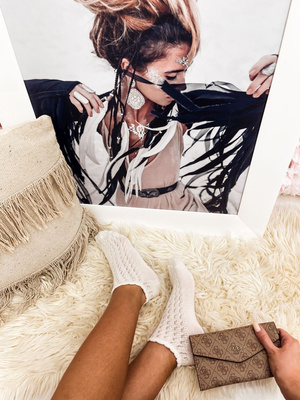 Skarpetki Stopki Damskie Ażurowe