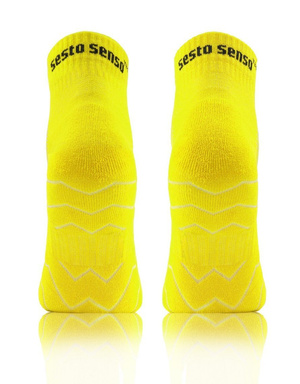 Żółte skarpety sportowe 3/4 unisex 88% Bawełna AMZ Sesto Senso – komfort i wygoda