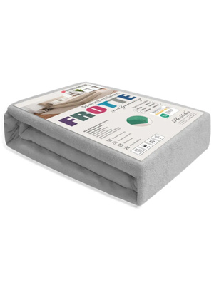 Szare elastyczne prześcieradło z gumką frotte 100% bawełna Sesto Senso – komfortowy sen