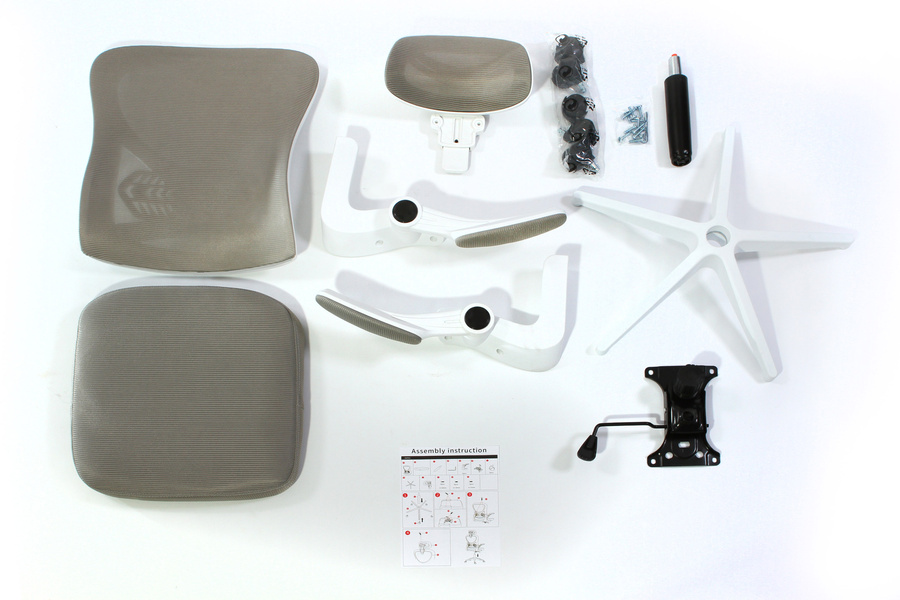 Fotel biurowy V1 jasny szary