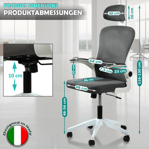 Fotel biurowy V1 ciemny szary