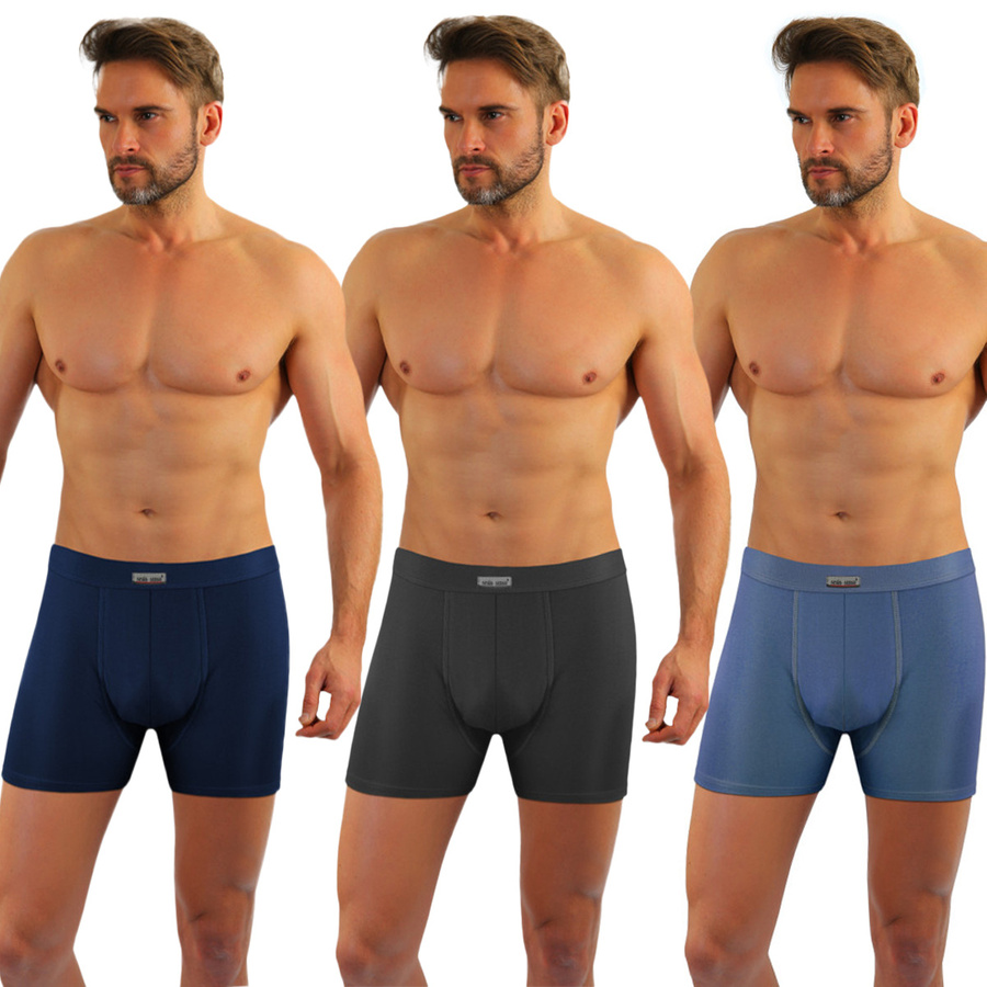 3x Bokserki Męskie Klasyczne Neutral