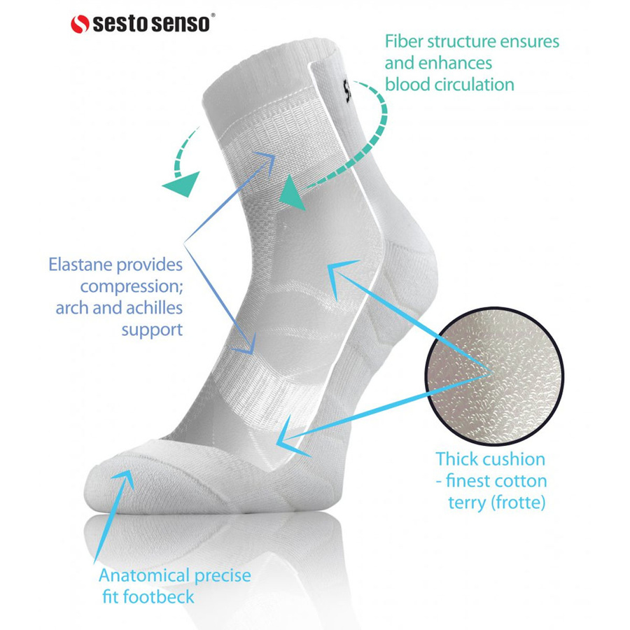 4X Sportowe krótkie skarpety dla biegaczy AMZ