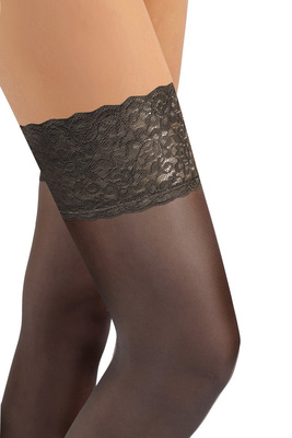 Pończochy damskie samonośne seksowne 15 DEN Romantica Sesto Senso – efekt bosej stopy