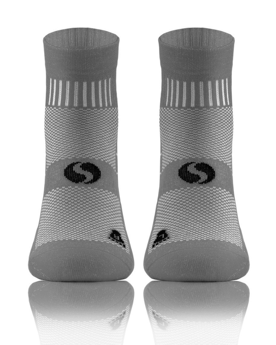 Szare skarpety sportowe 3/4 unisex 88% Bawełna AMZ Sesto Senso – komfort i wygoda