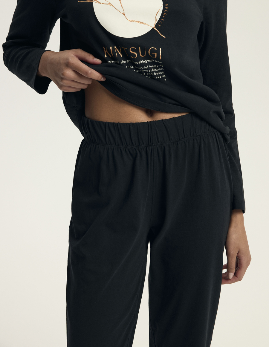 Damska piżama Dairoku 43727 czarna