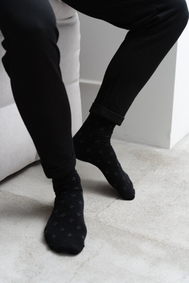 Skarpety garniturowe granatowe