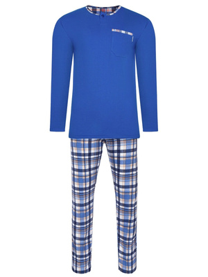 Piżama Męska Długi Rękaw 100% Bawełna