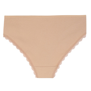 Bawełnianie figi damskie z koronką