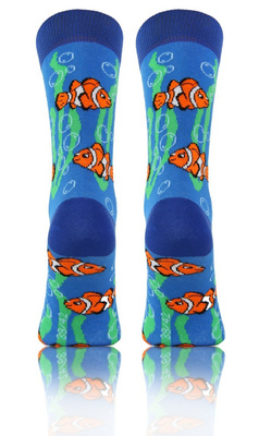 Długie Skarpetki Kolorowe Bawełniane Unisex 90% Bawełna z Zabawnym Wzorem Sesto Senso