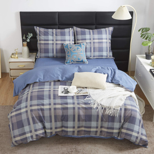 Dwustronna pościel w kratę Satynowa 100% bawełna Model S039 Spod Igły i Nitki – komfort snu