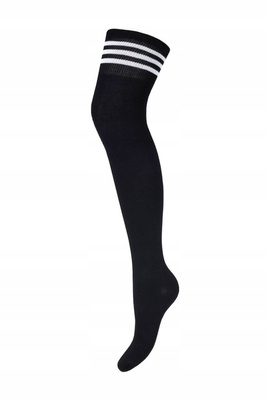 Zakolanówki Bawełniane ze Ściągaczem w Paski