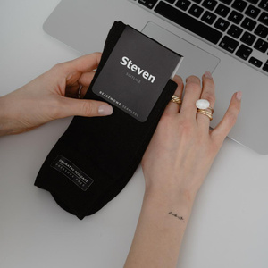 Męskie Skarpety Bawełniane Garniturowe Gładkie