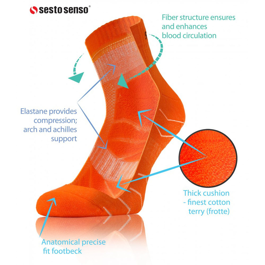 4X Sportowe krótkie skarpety dla biegaczy AMZ