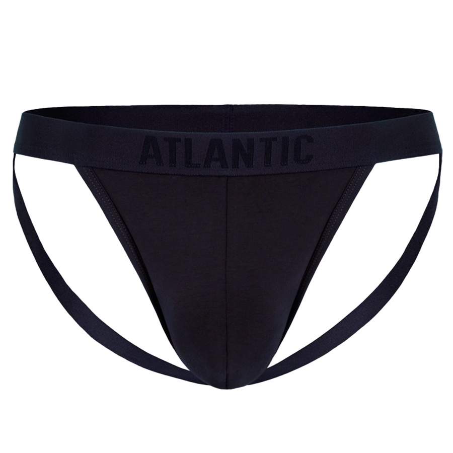 Granatowe komfortowe jockstrapy męskie 95% bawełna Atlantic – wygoda na co dzień