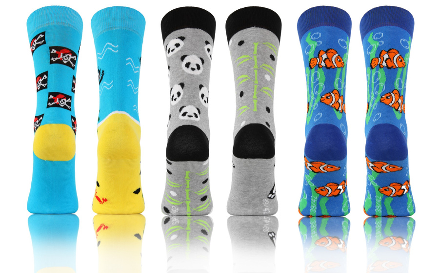 3X Kolorowe Skarpety NIE DO PARY