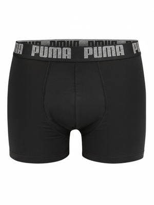 Bokserki Męskie 2 Pack Puma Comfort Stretch Szare/Czarne