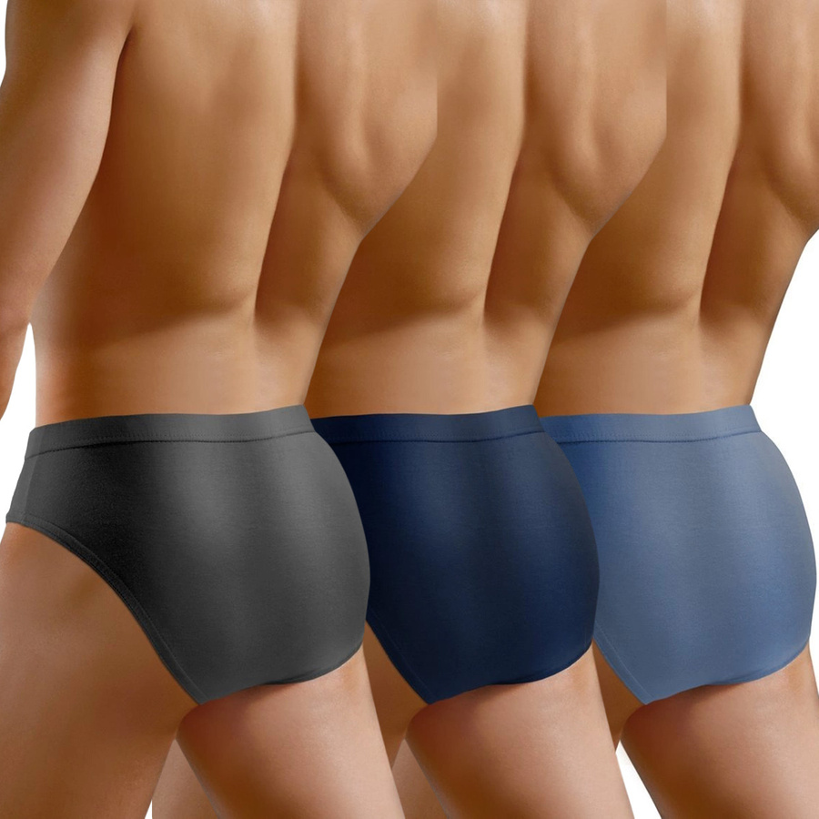 3x Antyalergiczne wyprofilowane slipy męskie LEOPARD 