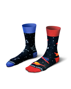 Długie Skarpetki Kolorowe Bawełniane Unisex 90% Bawełna z Zabawnym Wzorem Sesto Senso