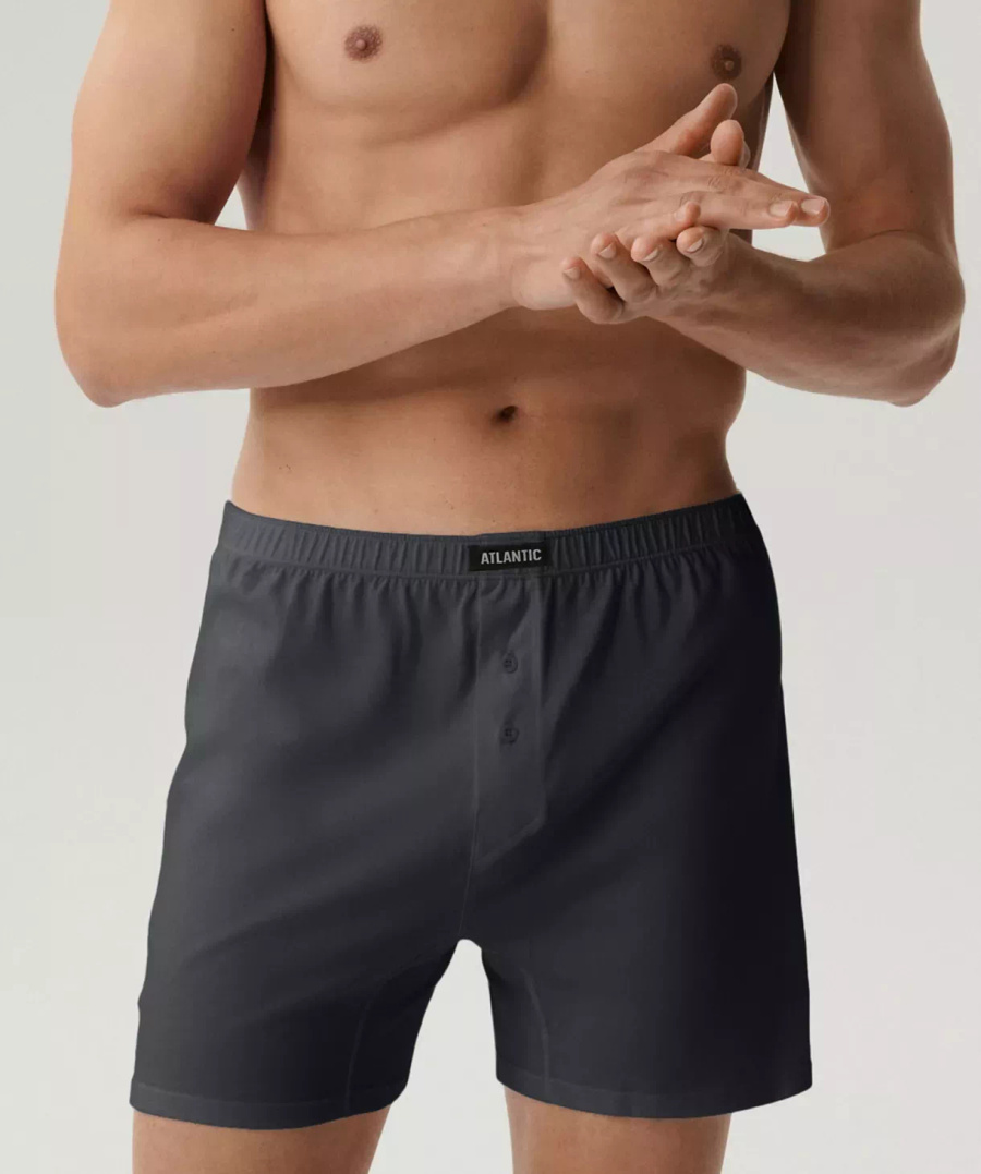 Grafitowe wygodne bokserki męskie 47% modal Atlantic – komfort na co dzień