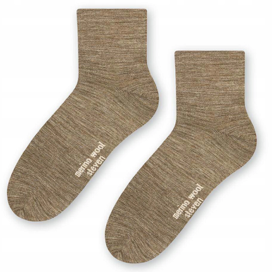 Damskie Skarpetki Beżowe Merino Wool Comfort
