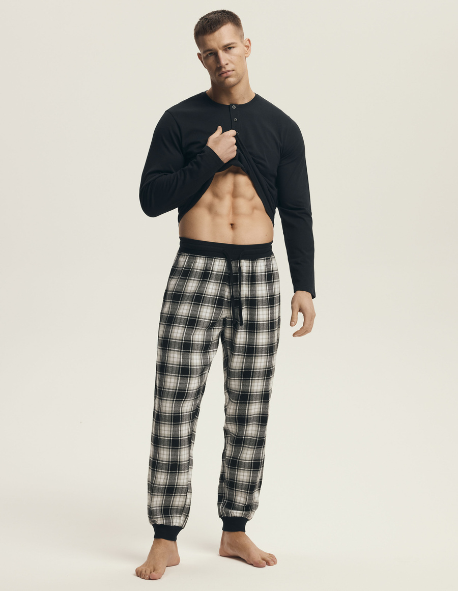 Piżama Męska Noir Bawełniana