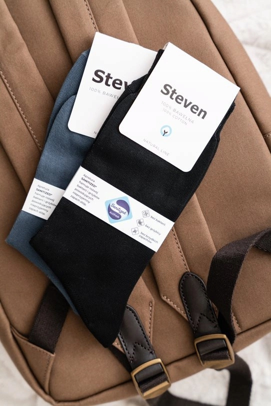 Grafitowe Skarpetki Męskie 100% Bawełna Sanitized