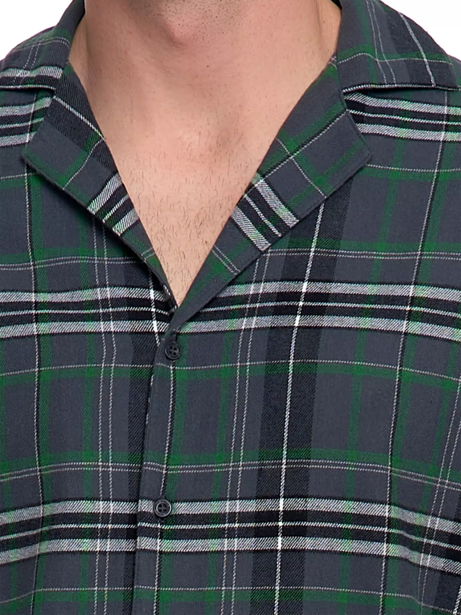 Flanelowa piżama damska z długim rękawem