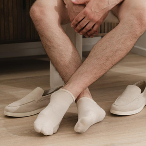 Niewidoczne mini stopki damskie/męskie art. 007 jasny beż Steven