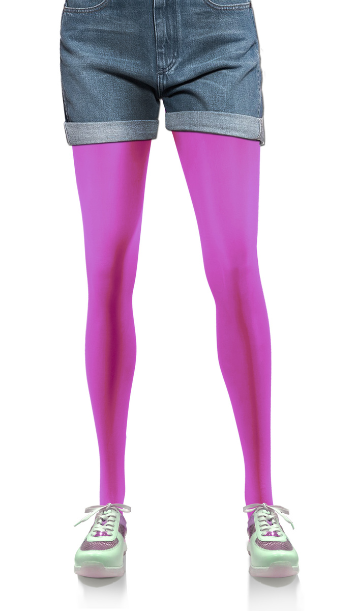 2x Kolorowe rajstopy kryjące z microfibry Hiver 40DEN