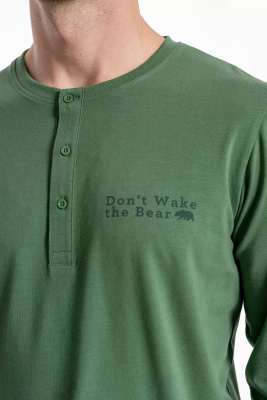 Piżama męska z nadrukiem Don't Wake the Bear | bawełna | Moraj – wygoda na co dzień