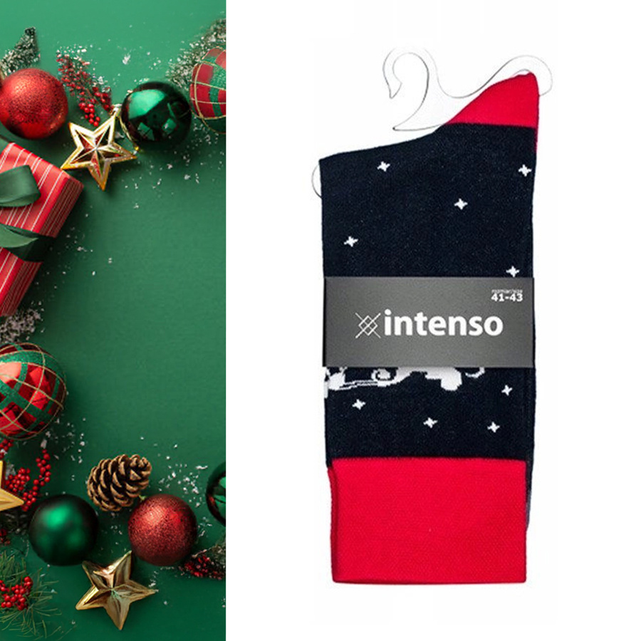Kolorowe skarpety świąteczne ART. 1887 Intenso