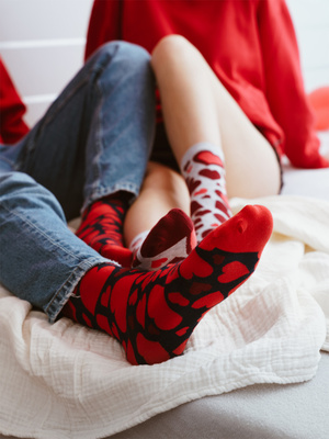 Kolorowe SKARPETY NA WALENTYNKI Art. 136 Steven