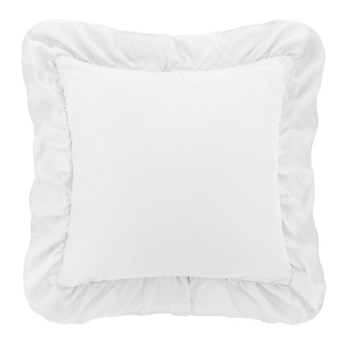 Biała pikowana poszewka dekoracyjna z zamkiem RUFFY Spod Igły i Nitki – upiększa sypialnię