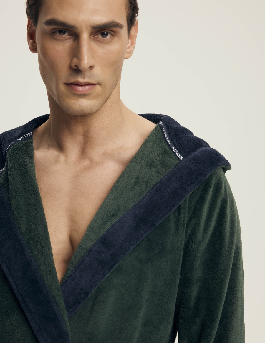 Szlafrok męski 43377 brązowy