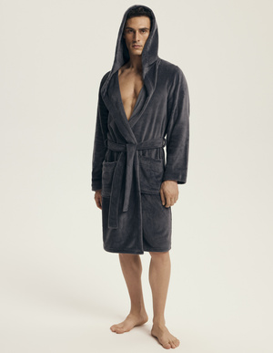 Szlafrok męski Vocal 43447 szary