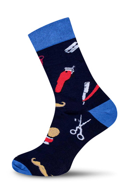 Skarpetki męskie Barber Shop 0125.065, Kolor Granatowy, Rozmiar 38-41