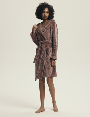 Szlafrok damski Devyn 43602 mahogany