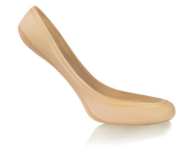 Beżowe silikonowe skarpetki balerinki damskie laserowo cięte Sesto Senso – komfort i styl