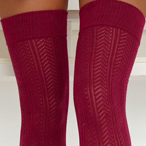 Zakolanówki Ażurowe Jodełka