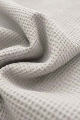 Szary szlafrok unisex kimono bawełna 280g WAFEL Spod Igły i Nitki – komfort i świeżość