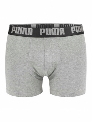 Bokserki Męskie 2 Pack Puma Comfort Stretch Szare/Czarne