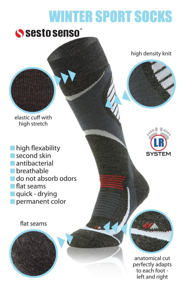 Podkolanówki Wełniane Narciarskie Ski Sport