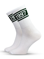 Białe elastyczne skarpety męskie 75% bawełny sportowe Milena – komfort i dopasowanie