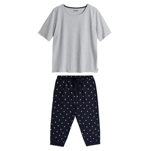 Piżama damska z krótkim rękawem 100% bawełna model NLP-471 Atlantic – komfort snu