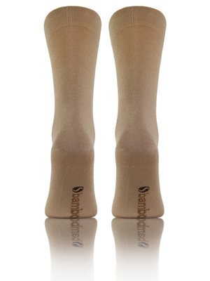 Beżowe bambusowe skarpety męskie garniturowe 4-pak Sesto Senso – komfort i higiena