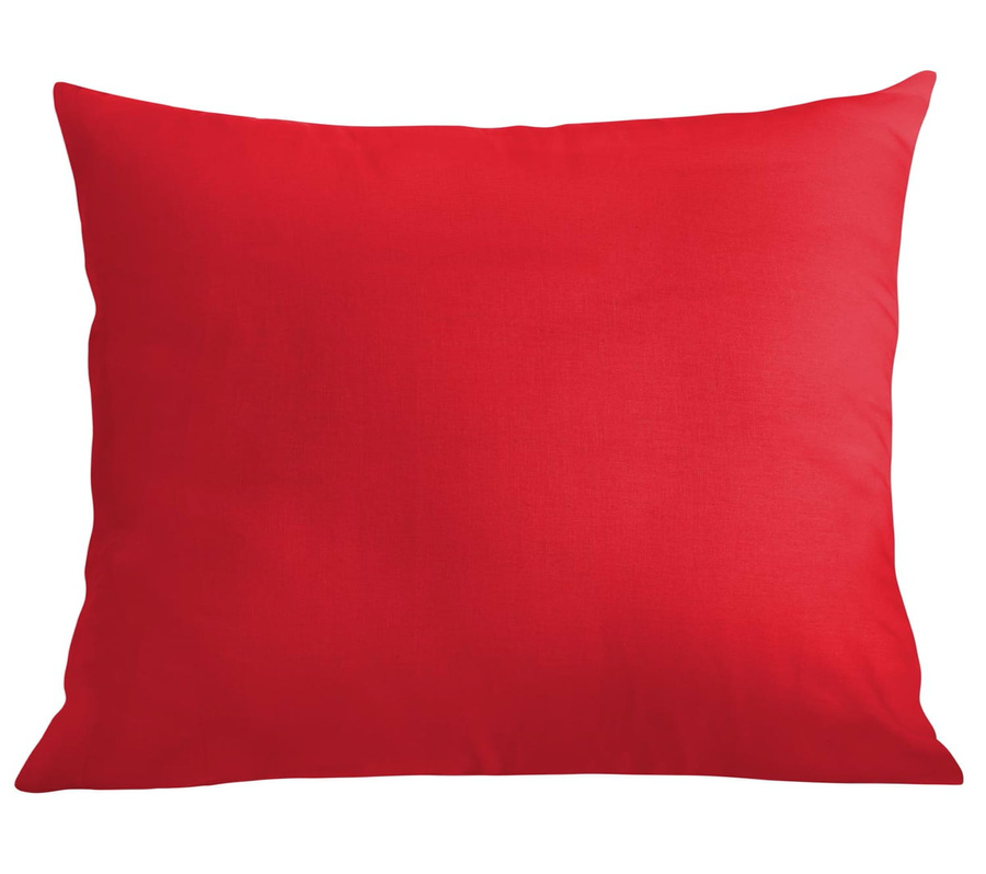 Czerwona gładka poszewka 100% bawełna z zamkiem Simply Spod Igły i Nitki – komfort i styl